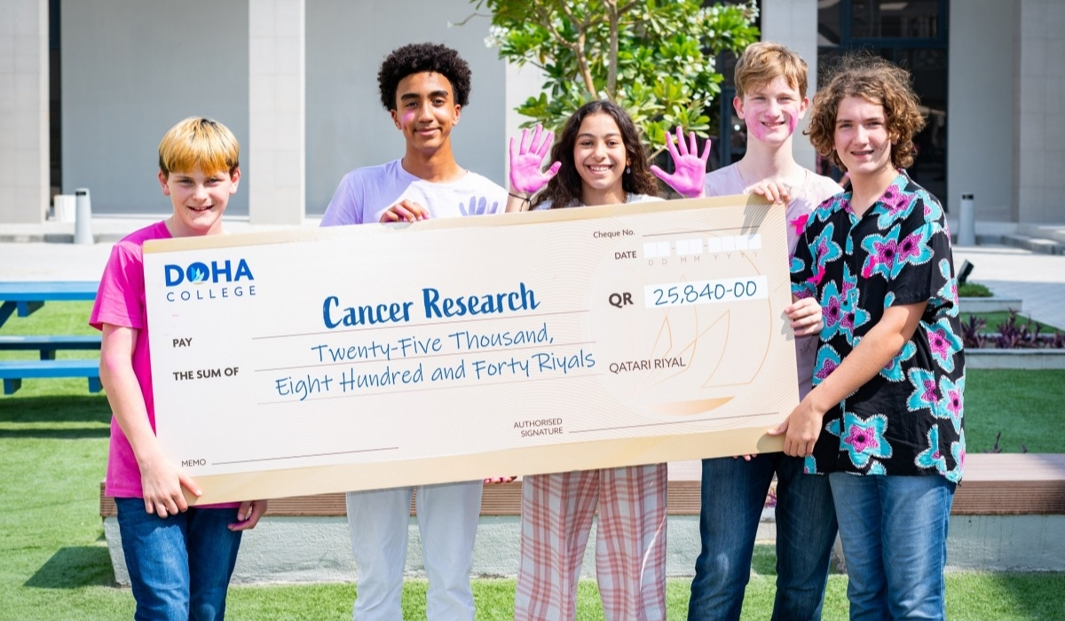 Doha College Raises QAR 25,000 on Pink Day for Cancer Research